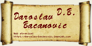 Daroslav Bacanović vizit kartica